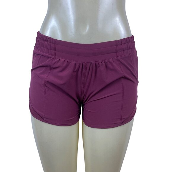 Lululemon Women's Purple Swift Ultra High-Rise Athletic Shorts 2-Inch Sz 4 Tall - Picture 1 of 8